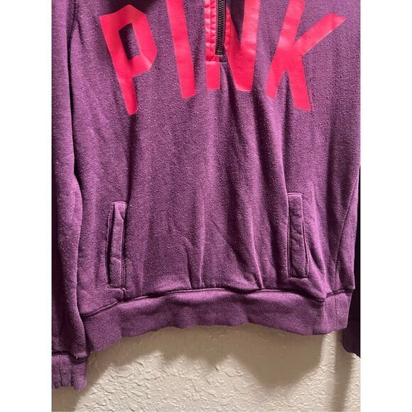 PINK By Victoria’s Secret 1/4 Zip Pull Over Sweatshirt Woman’s Size XS - Picture 3 of 12